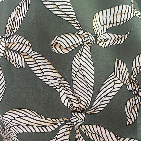 LOFT Green Floral Print Blouse - XXL - New! - Picture 2 of 7